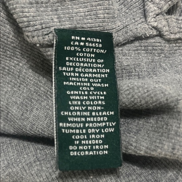 Ralph Lauren Gray Long Sleeve Women's Top with Leather Zipper Detail - Picture 6 of 9